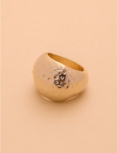 ANEL METAL OURO  - AN29071VO01 TAMANHO:18