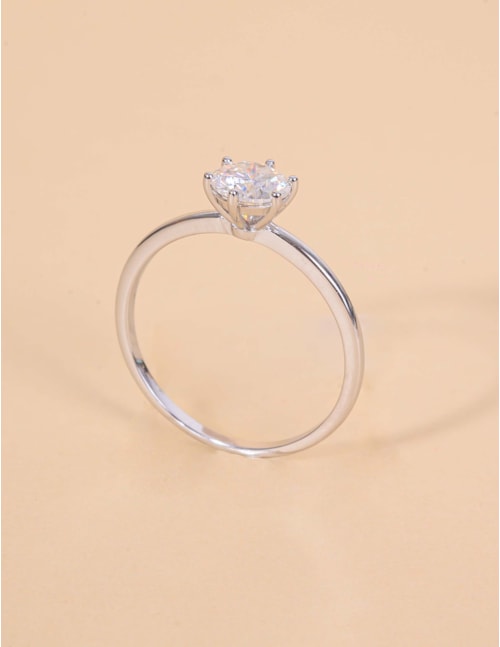 ANEL MOISSANITE SOLITÁRIO 6MM - AN291390002