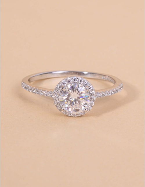 ANEL MOISSANITE SOLITÁRIO 6MM - AN291410002