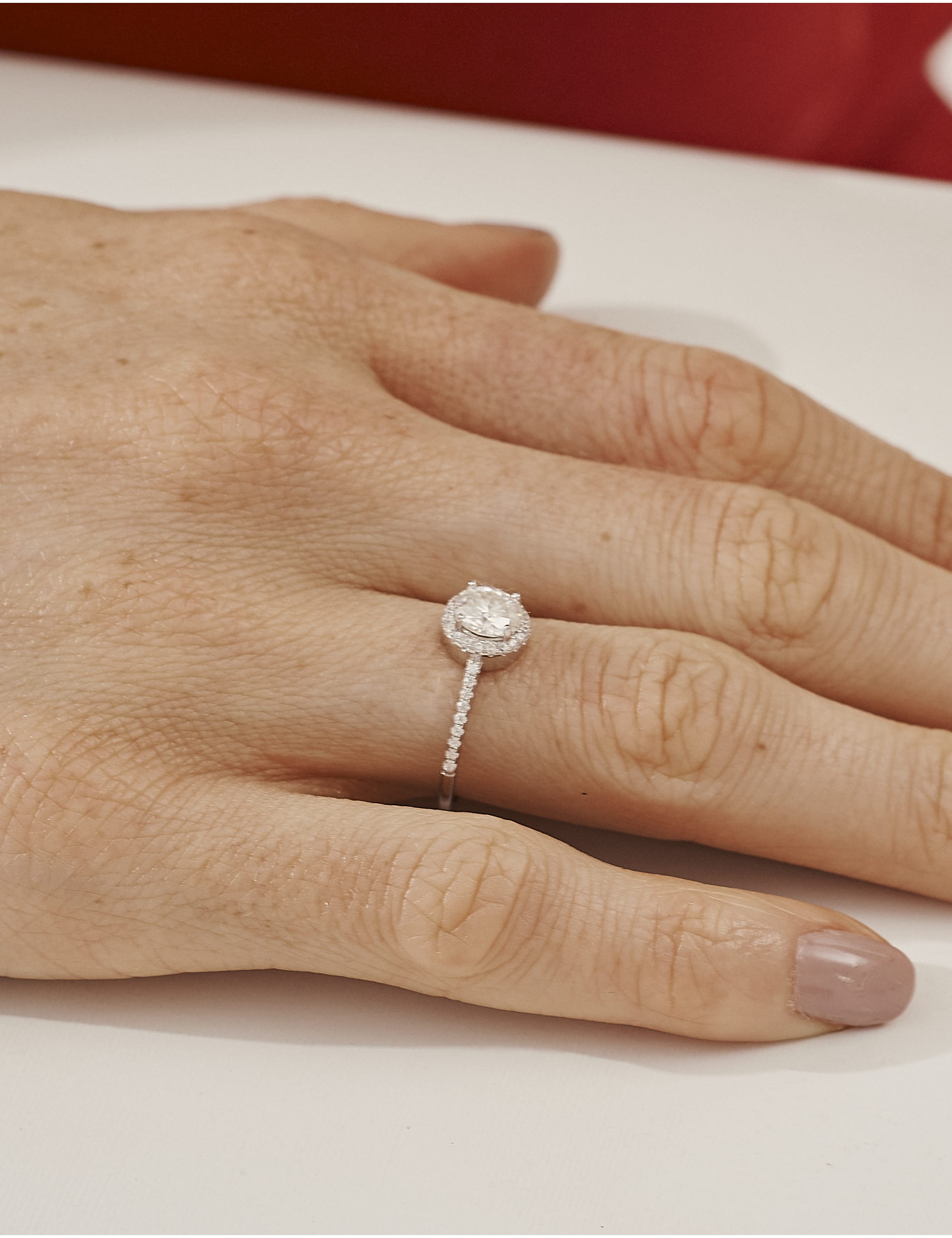 ANEL MOISSANITE SOLITÁRIO 6MM - AN291410003