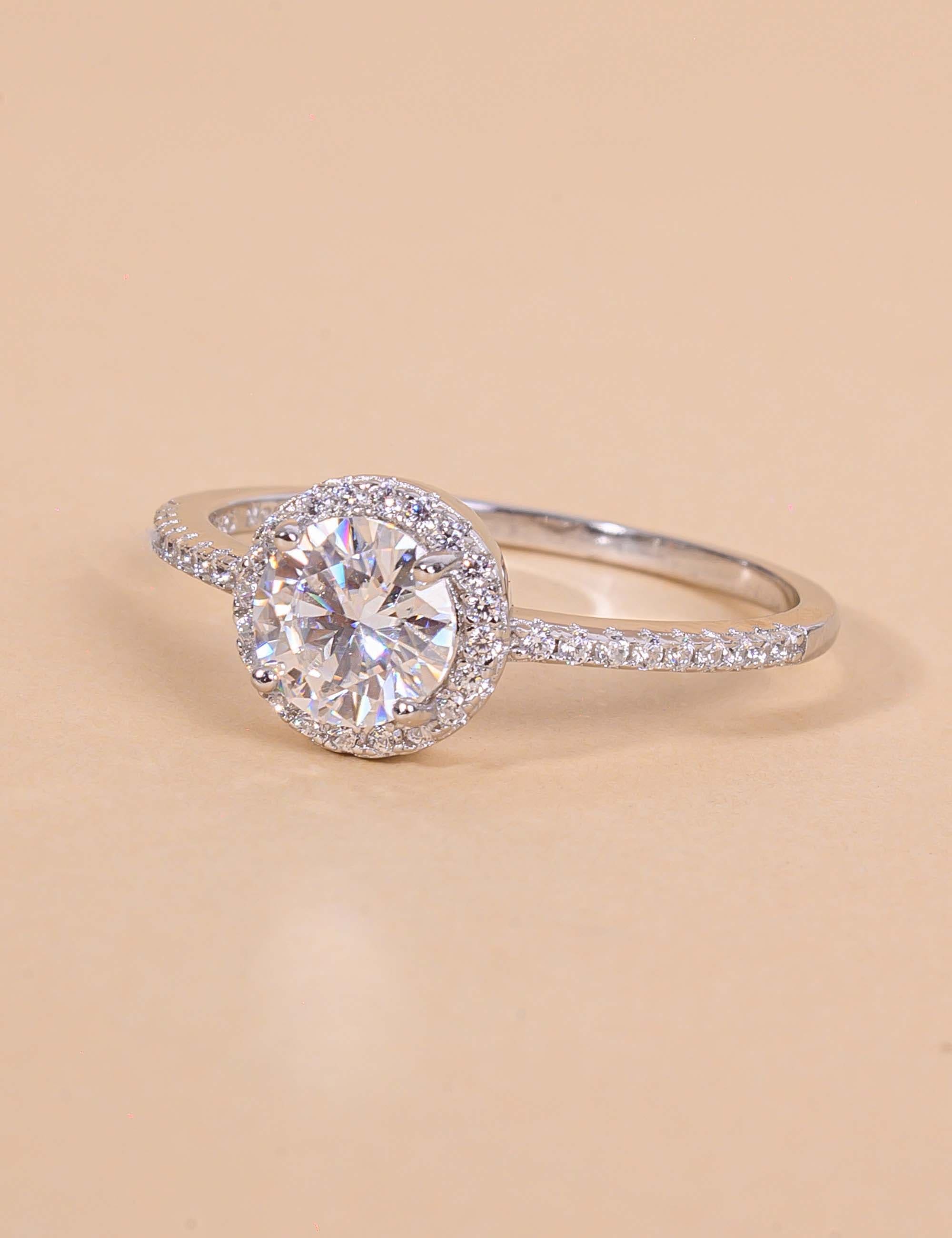 ANEL MOISSANITE SOLITÁRIO 6MM - AN291410003