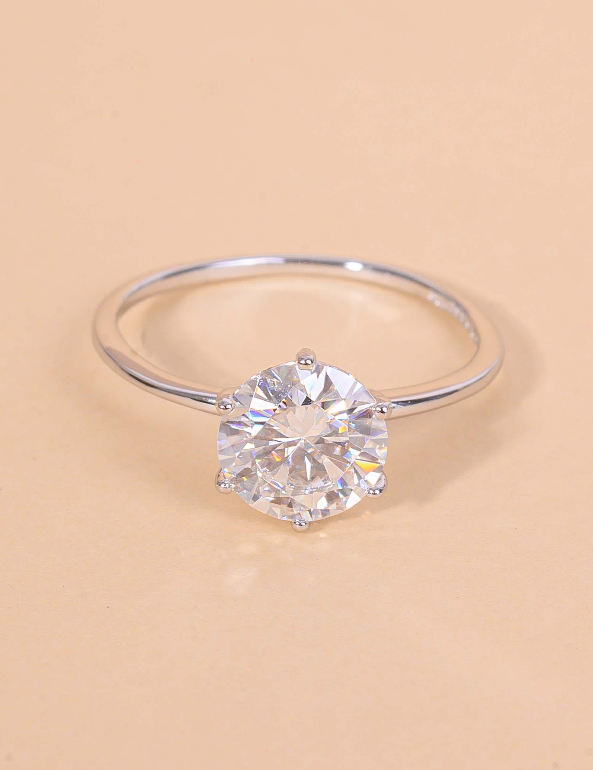 ANEL MOISSANITE SOLITÁRIO 8MM - AN291400002