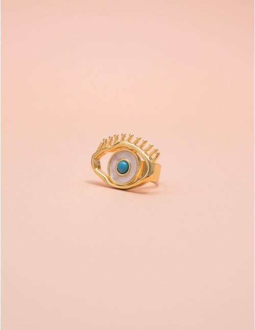 ANEL OLHO GREGO OURO - AN29009V1-DOURADO