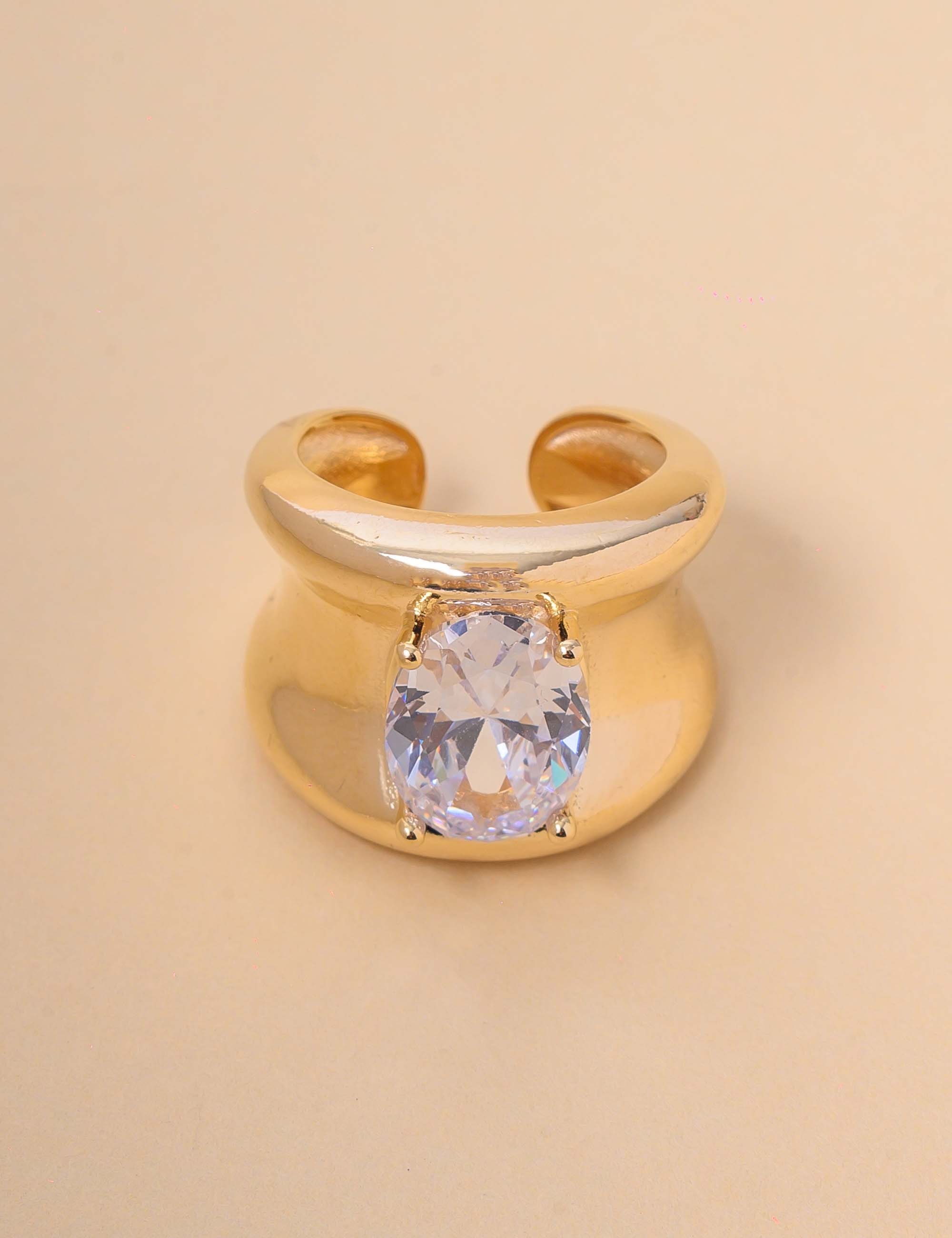 ANEL OURO CRISTAL OVAL - AN29135VO01