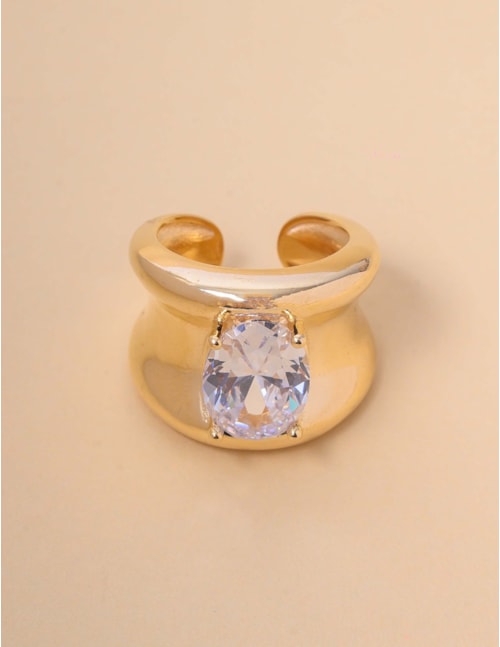 ANEL OURO CRISTAL OVAL - AN29135VO01