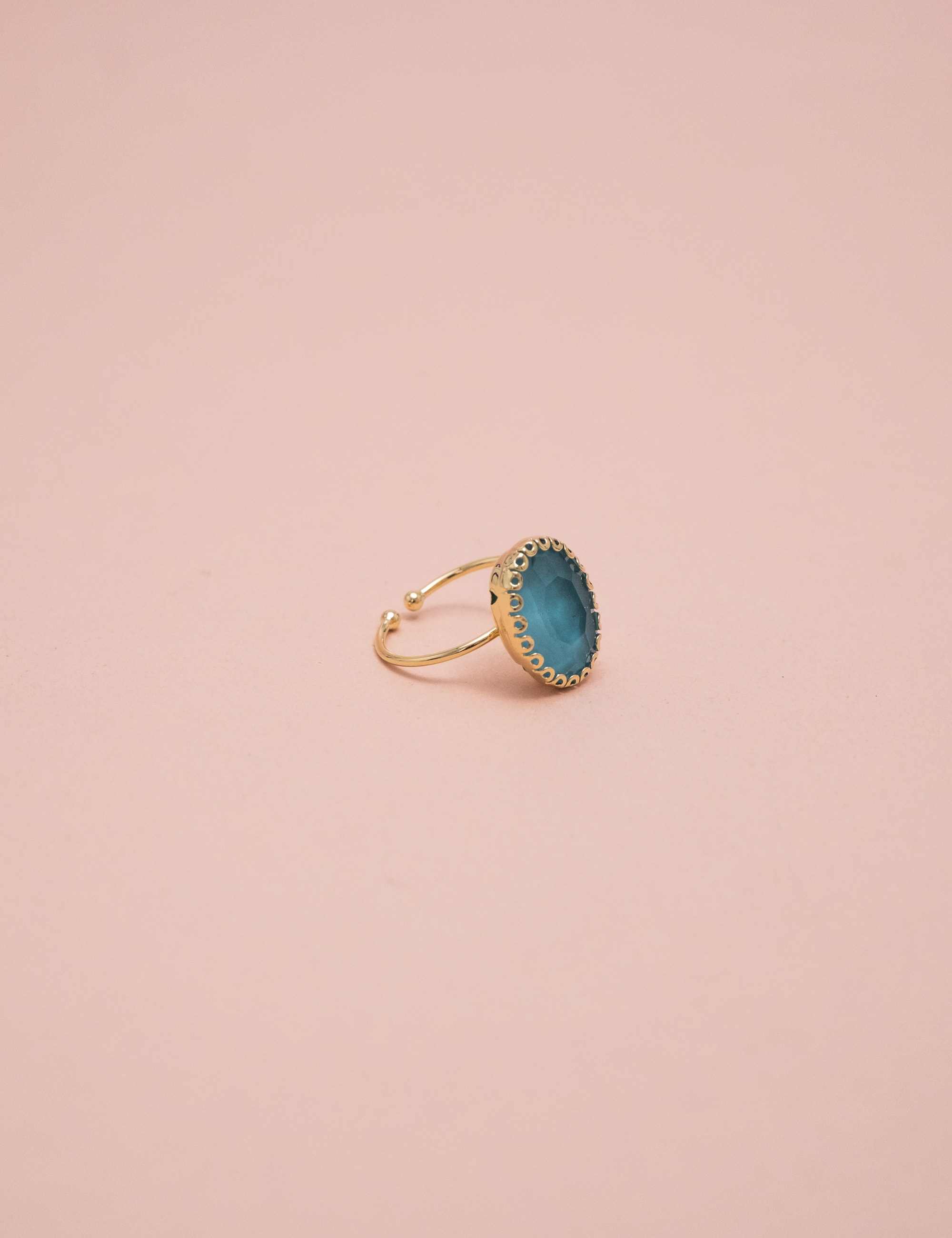 ANEL OVAL CRISTAL AZUL CELESTE - AN29053VO32