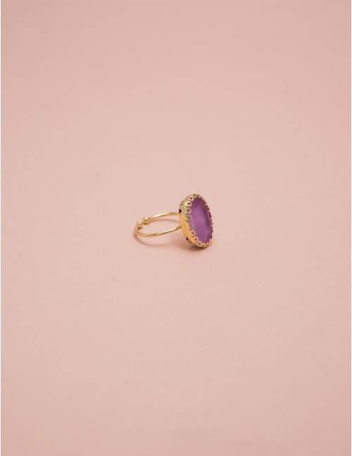 ANEL OVAL CRISTAL LILAS - AN29053VO10