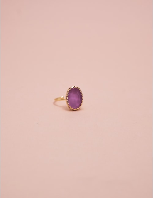 ANEL OVAL CRISTAL LILAS - AN29053VO10