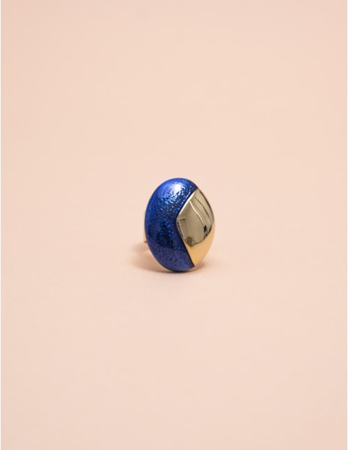 ANEL OVAL ESMALTADO AZUL - AN2970VO02