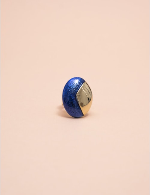 ANEL OVAL ESMALTADO AZUL - AN2970VO02