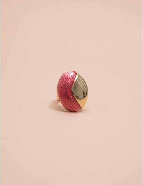 ANEL OVAL ESMALTADO ROSA - AN2970VO03