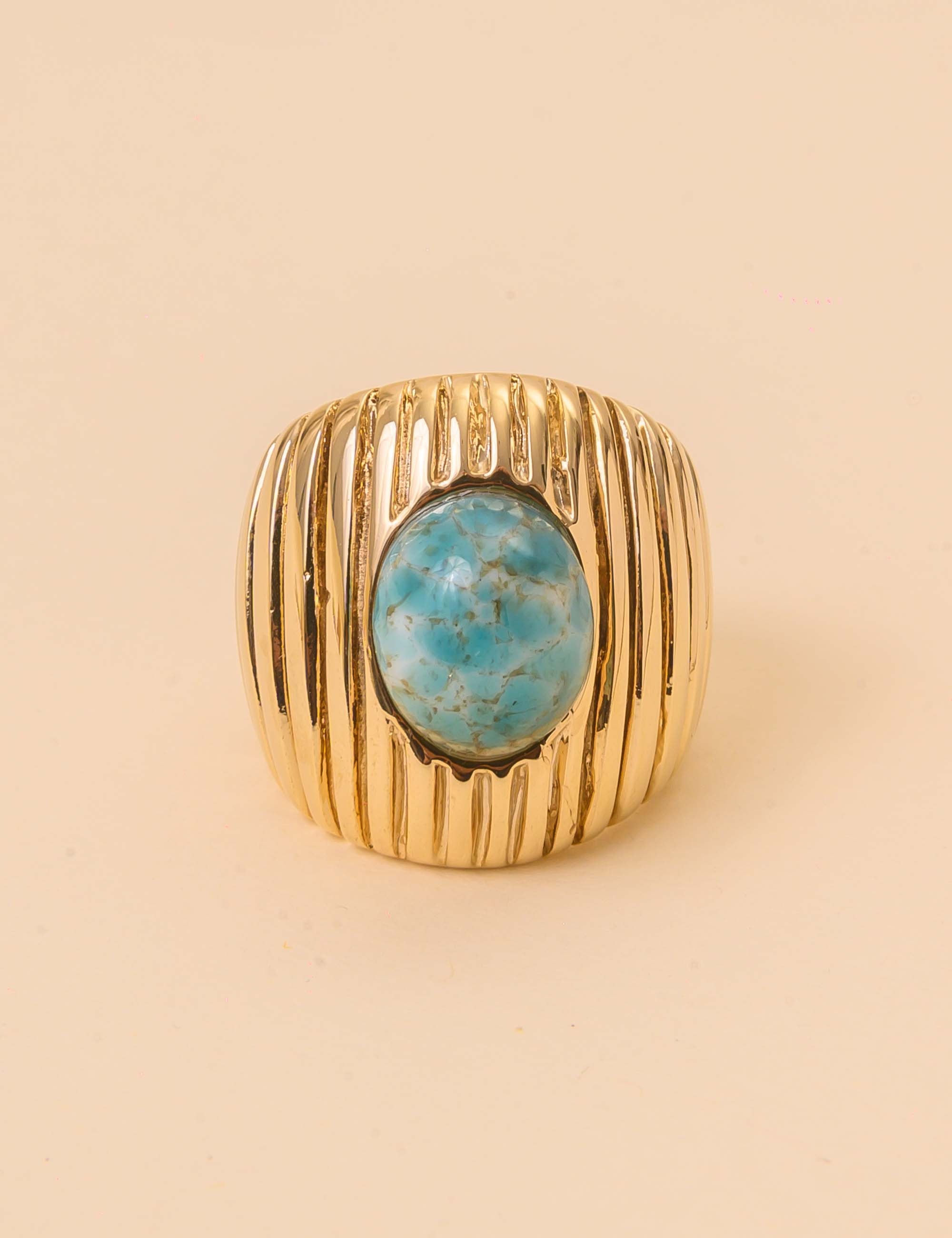 ANEL PEDRA TURQUESA OURO - AN29093VO16