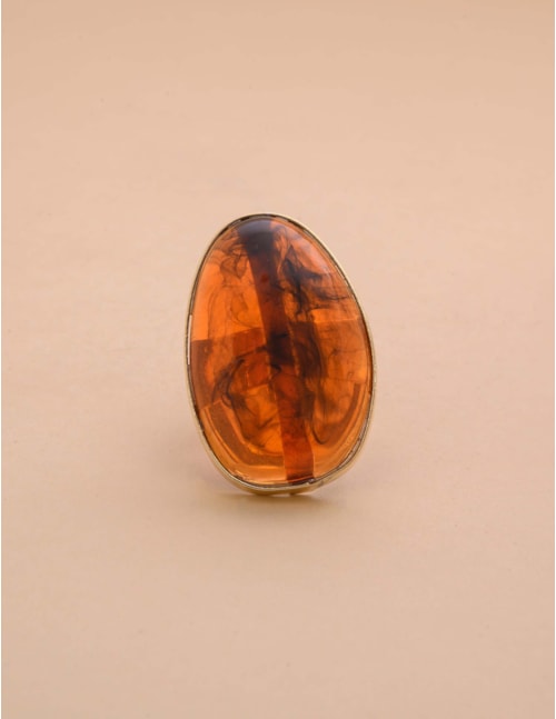 ANEL RESINA OVAL TARTARUGA - AN29040VO04