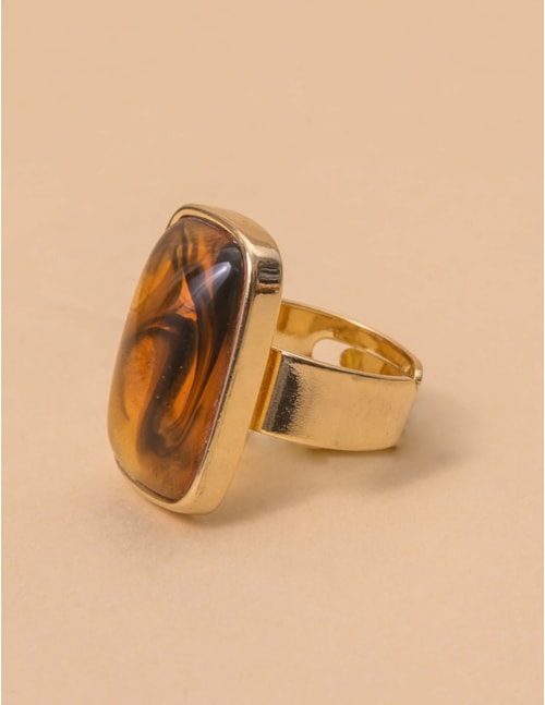 ANEL RESINA TARTARUGA OURO - AN29087VO02