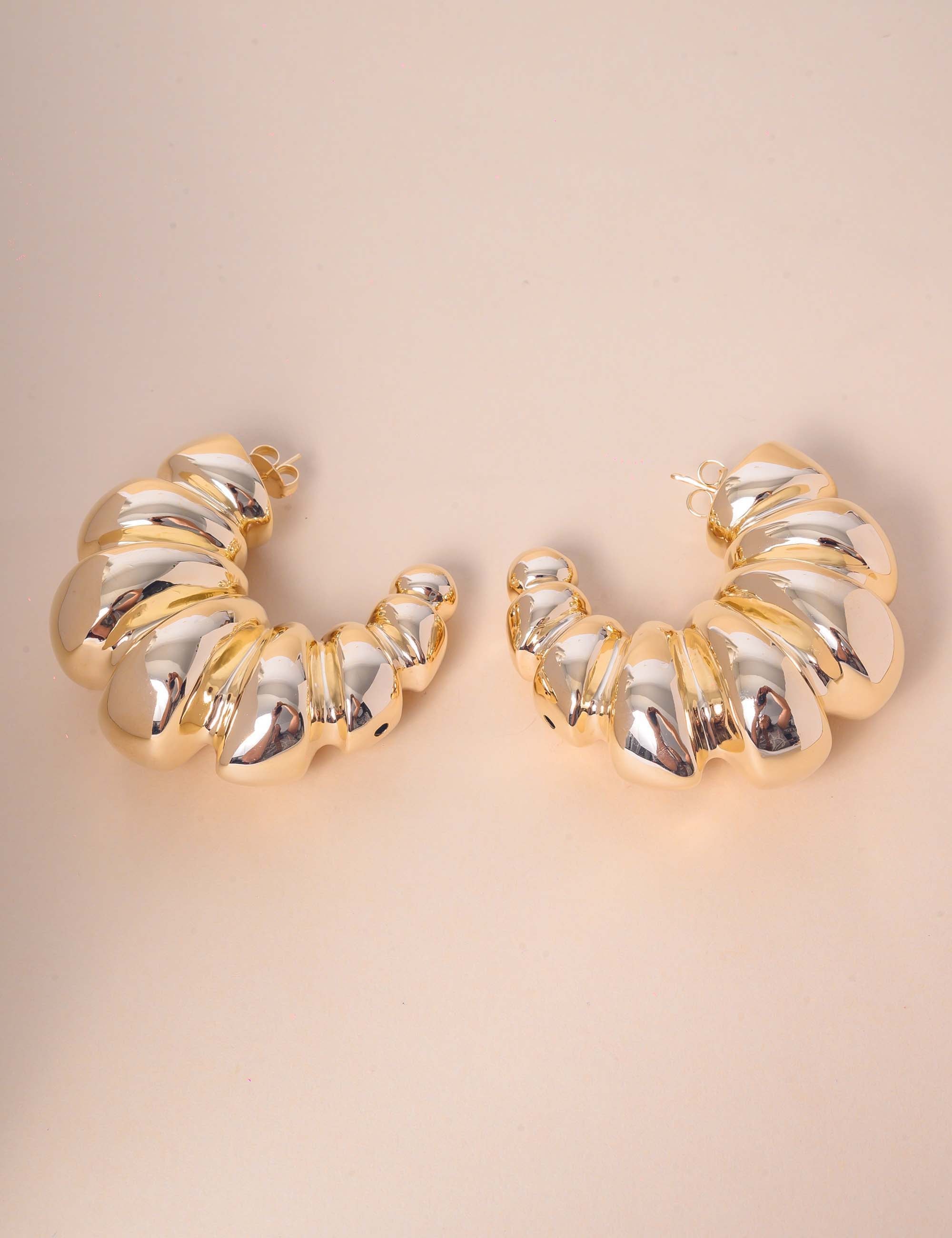 ARGOLA CROISSANT ELETROFORMAÇÃO OURO - BR29255VO01