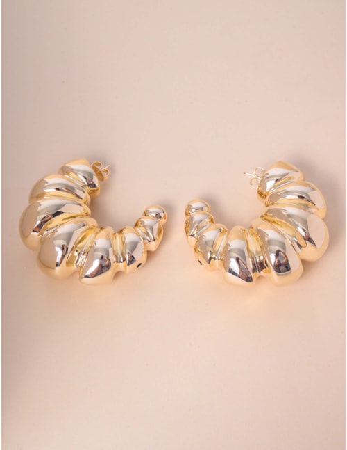 ARGOLA CROISSANT ELETROFORMAÇÃO OURO - BR29255VO01