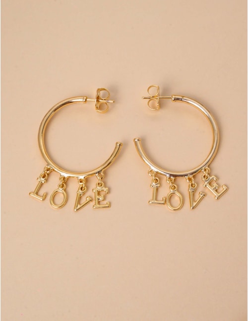 ARGOLA LOVE OURO - BR059VO01