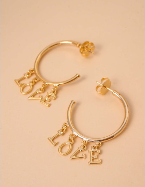 ARGOLA LOVE OURO - BR059VO01