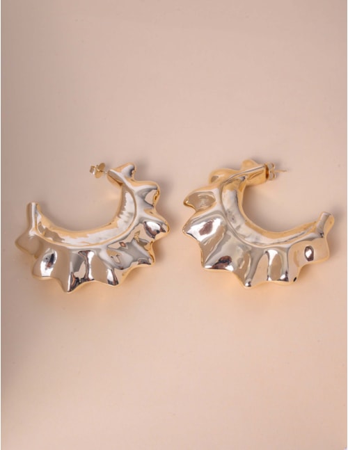 ARGOLA SOLEAR ELETROFORMAÇÃO OURO - BR29256VO01