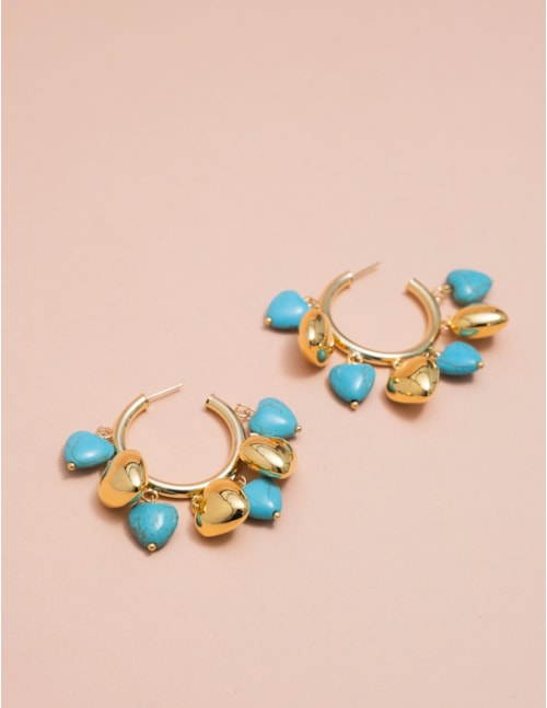 ARGOLA TURQUESA GOLD - BR2858VO02