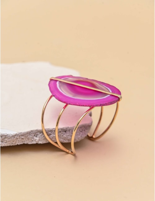 BRACELETE ÁGATA  ROSA