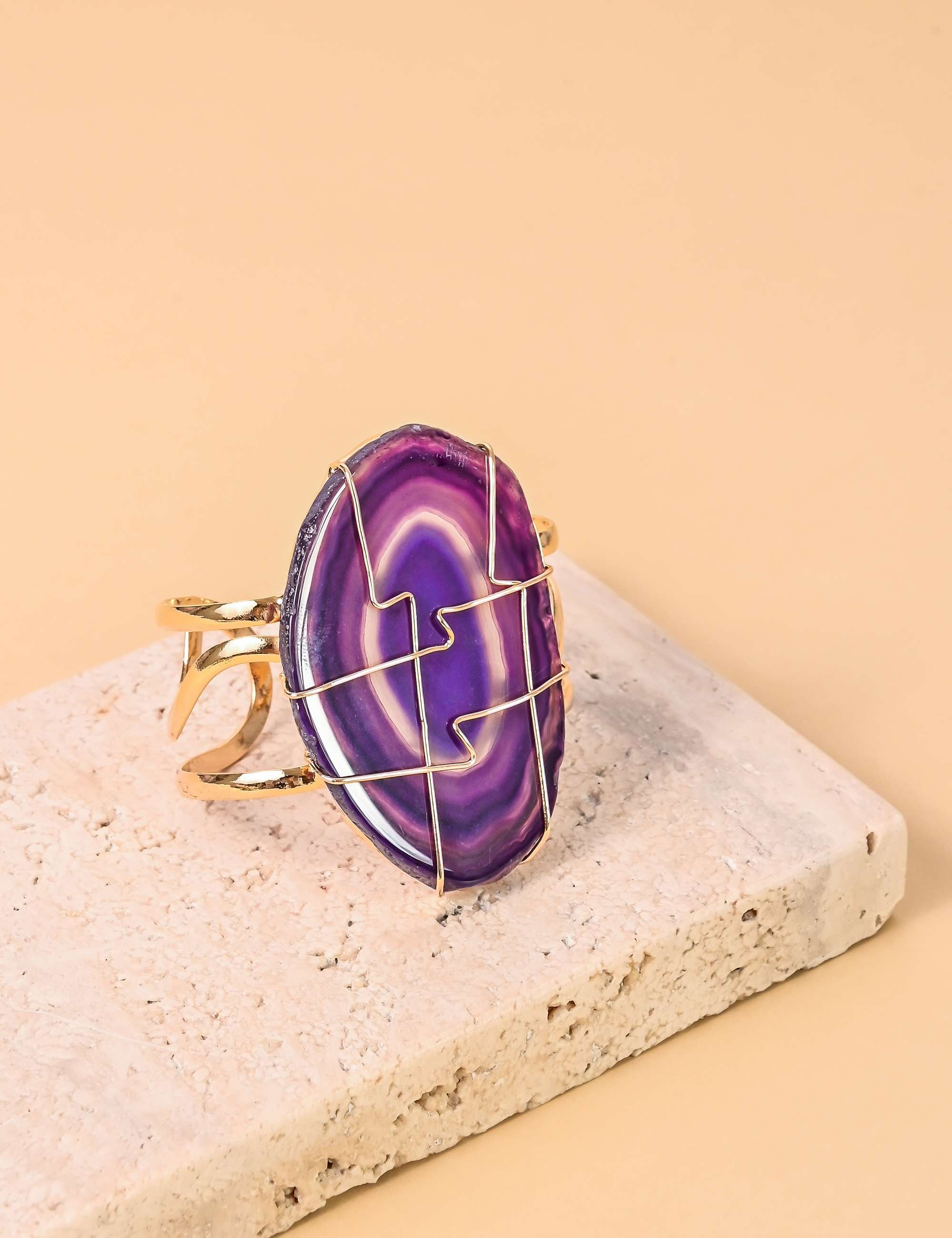 BRACELETE ARAMADO ÁGATA ROXO - BC7035VO02-U