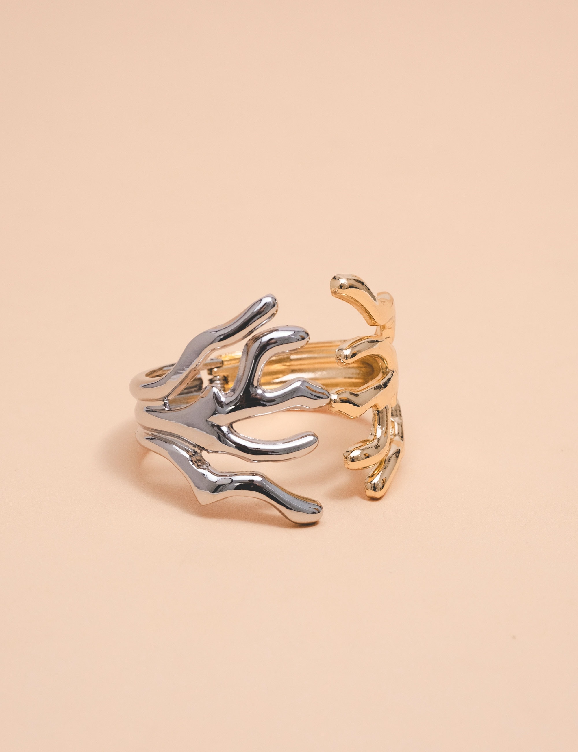 BRACELETE CORAL METAL OURO E BIANCO - BC2112VO04-U
