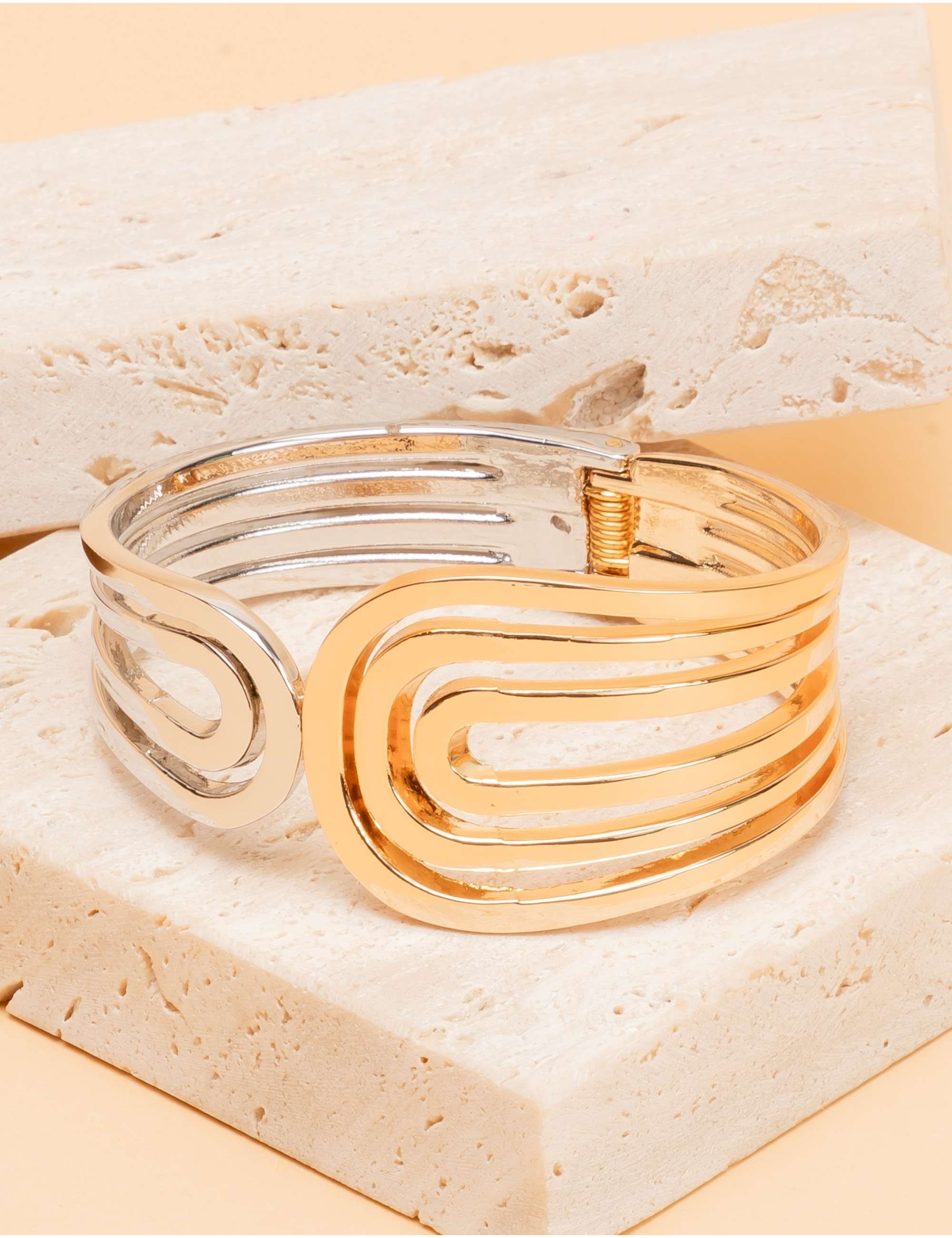BRACELETE METAL OURO E BIANCO - PU2215VO05-U