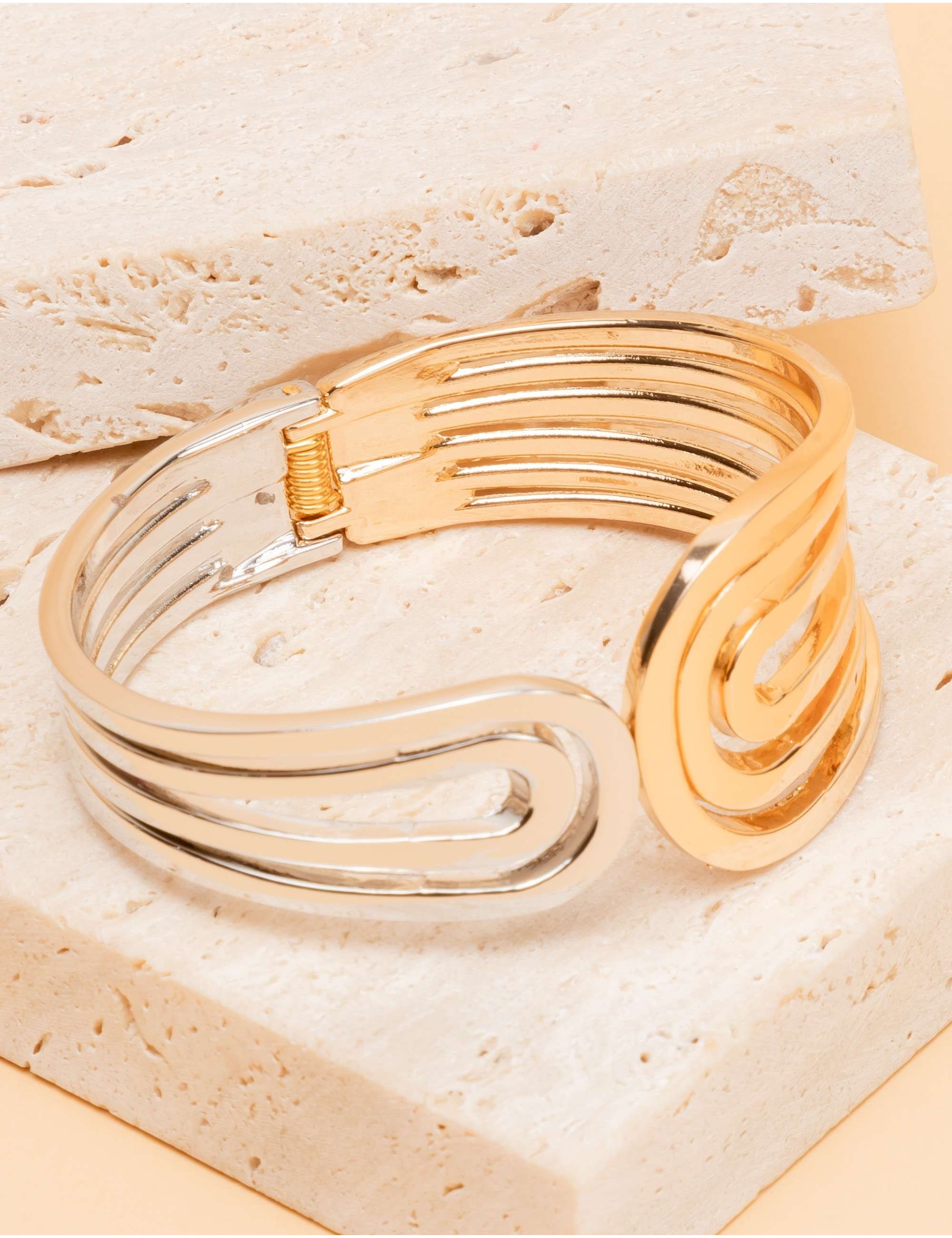 BRACELETE METAL OURO E BIANCO - PU2215VO05-U