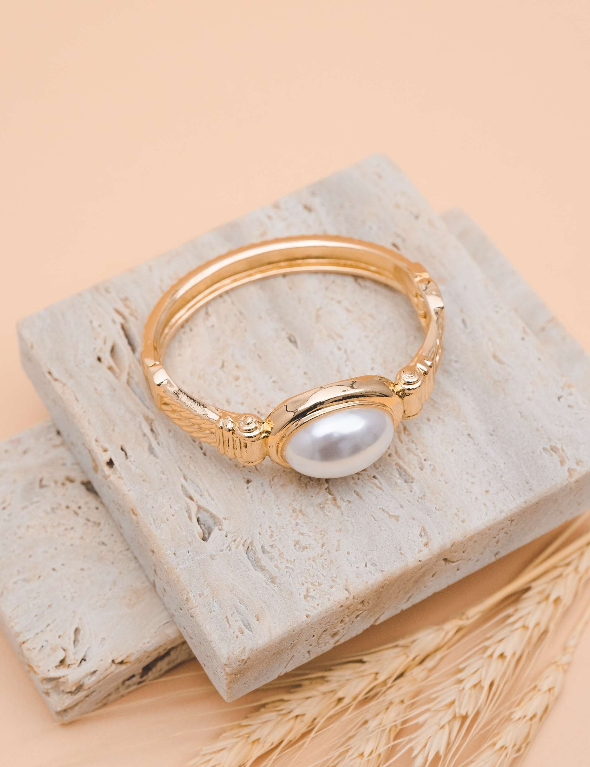 BRACELETE METAL OURO PÉROLA - PU2402VO01-U