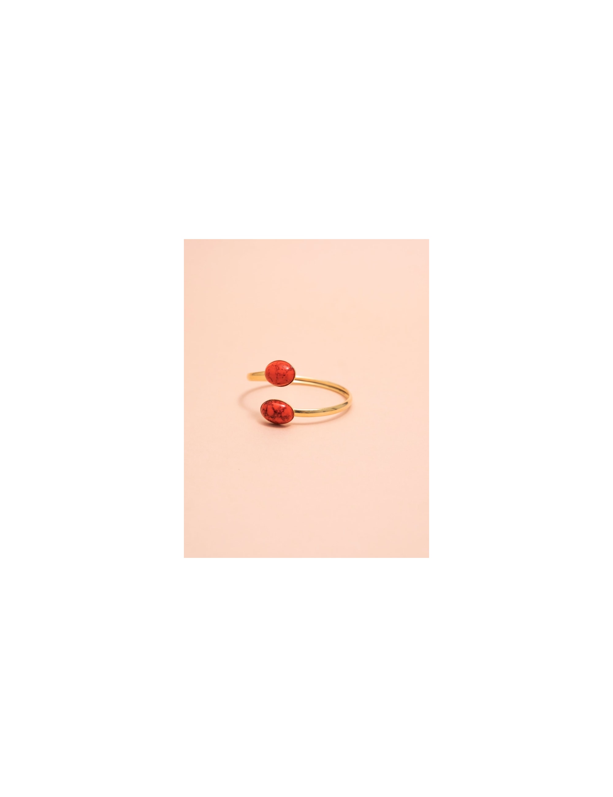 BRACELETE MINI PEDRA HOWLITA VERMELHA - BC2955VO01