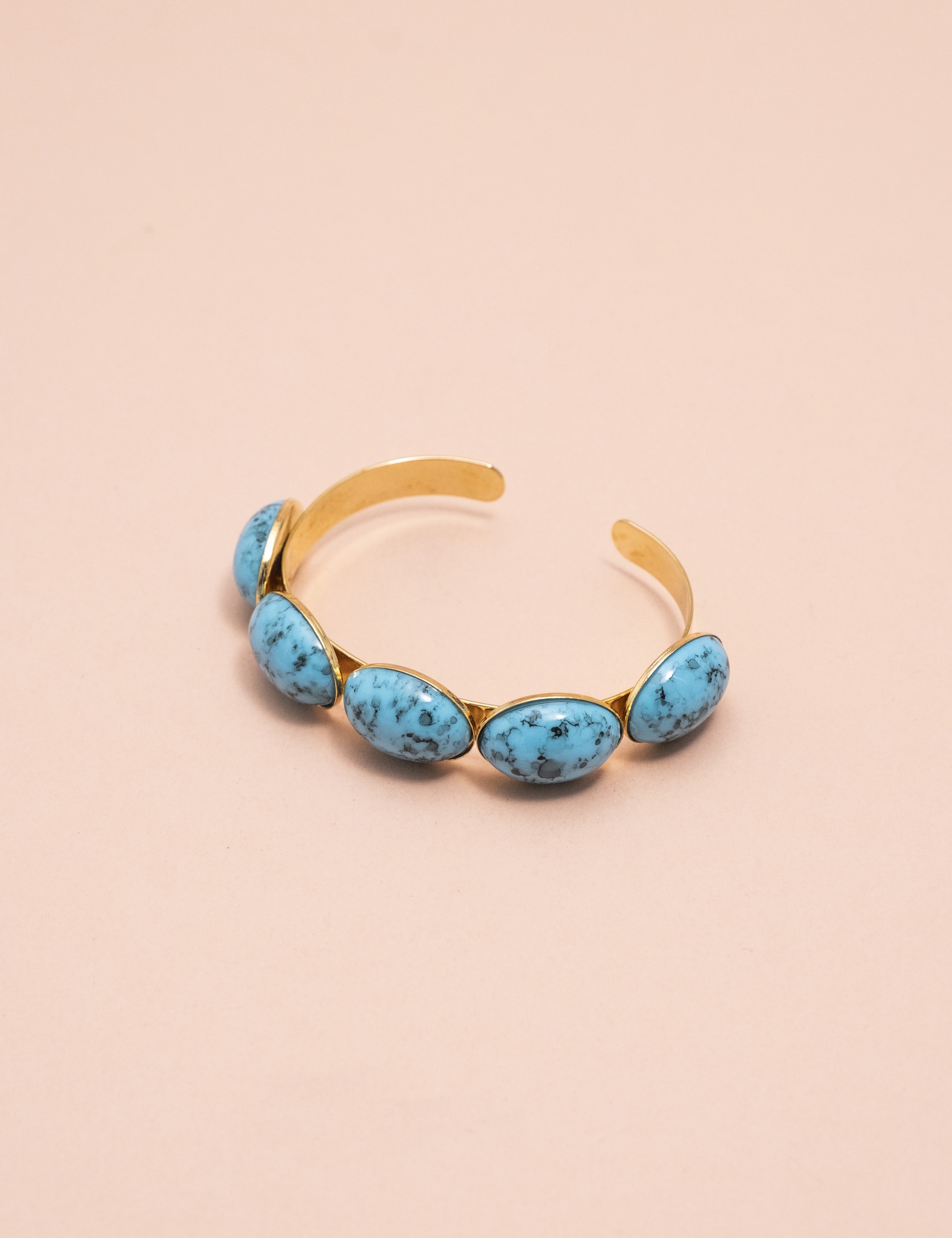 BRACELETE PEDRA AZUL TURQUESA - BC2978VO010