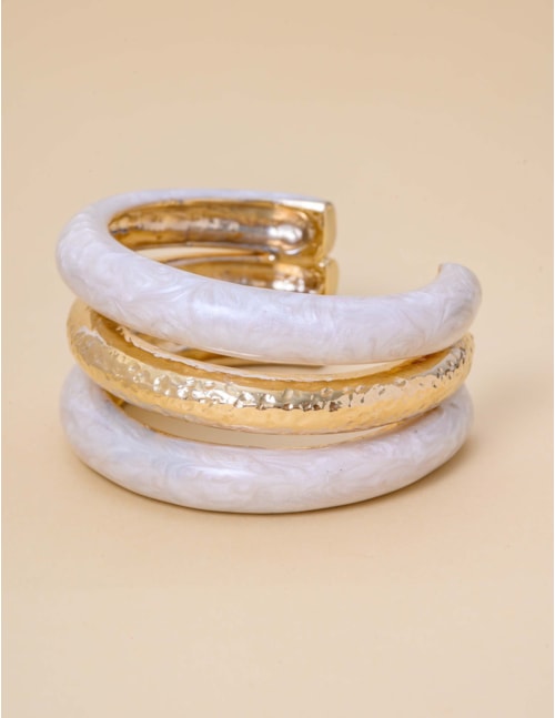 BRACELETE RESINA BRANCO - BC29073VO15