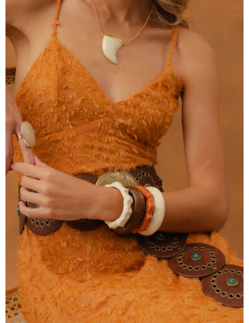 BRACELETE RESINA MARROM - BC29044VO03