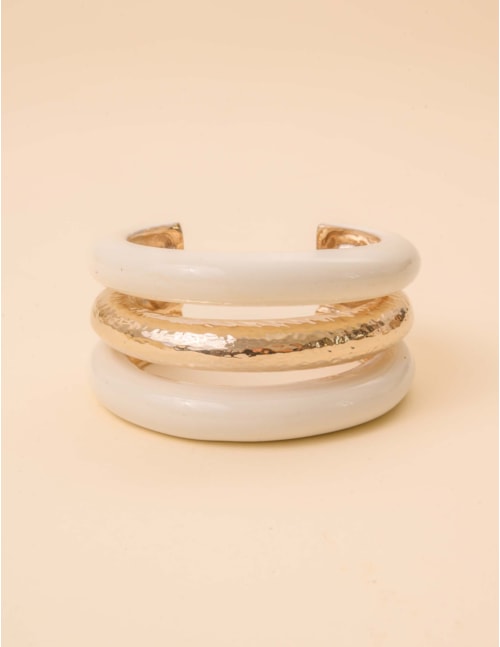 BRACELETE RESINA OFF-WHITE - BC29073VO17