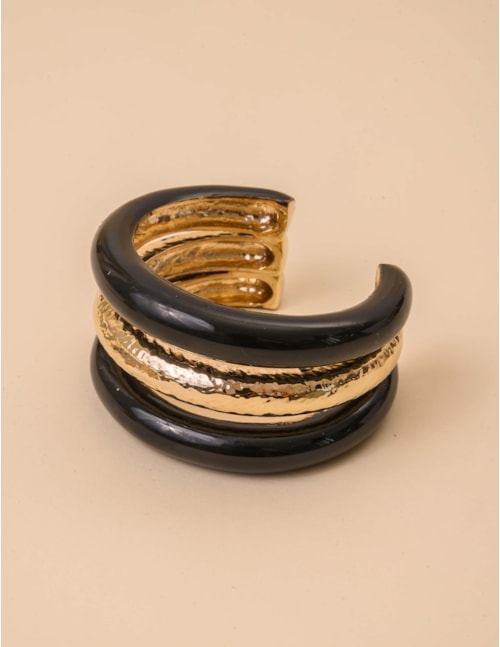 BRACELETE RESINA PRETO - BC29073VO04