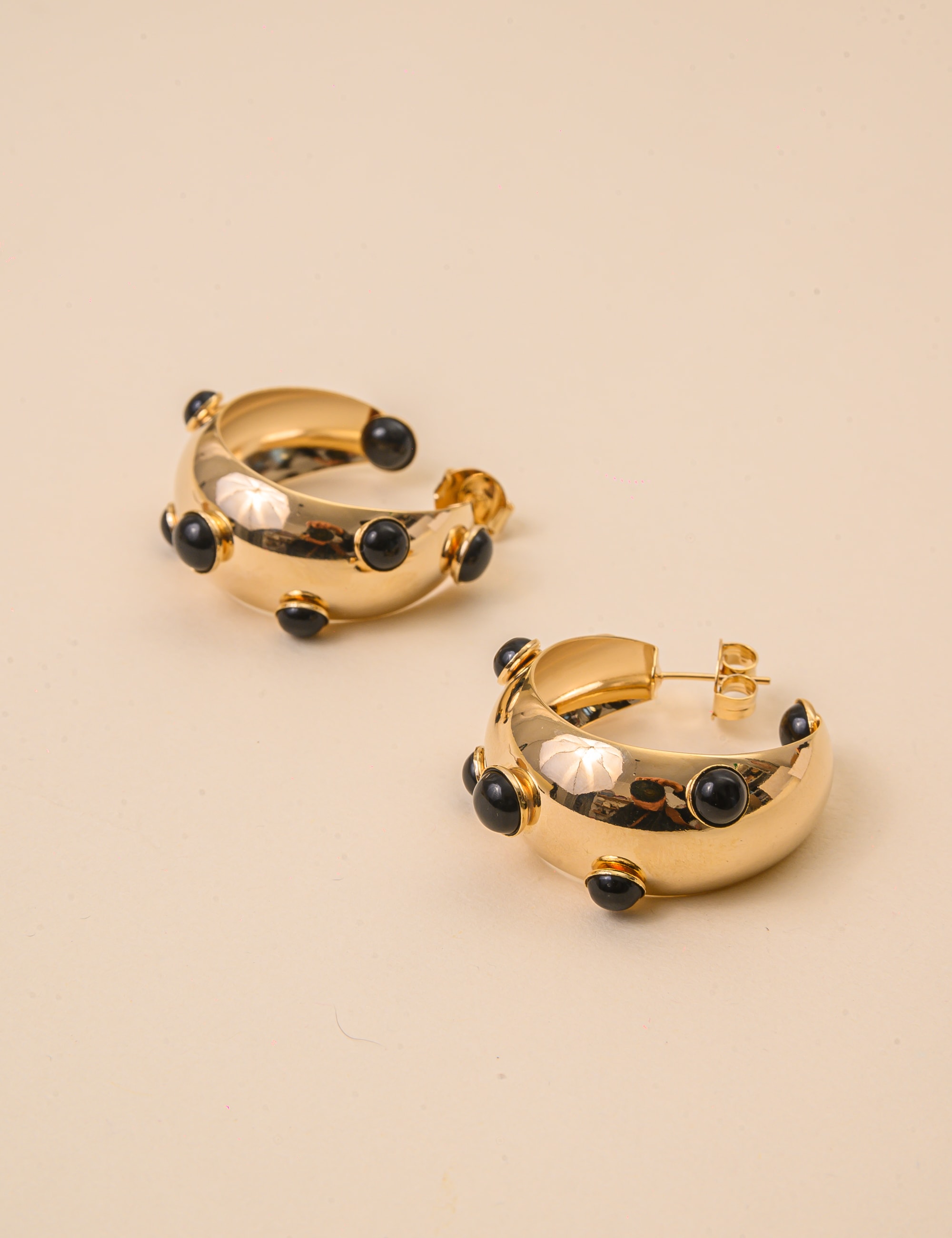 BRINCO ARGOLA G ESFERAS PRETAS - BR29062VO04