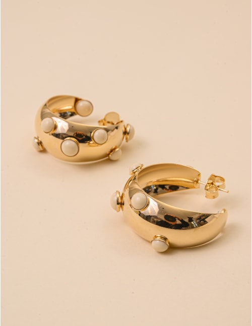 BRINCO ARGOLA M ESFERAS BRANCAS - BR29063VO15