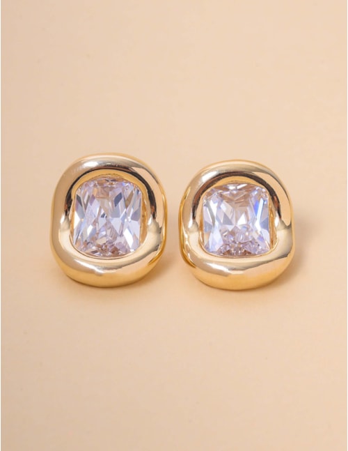 BRINCO CRISTAL RETANGULAR OURO - BR29262VO01