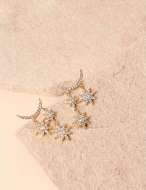 BRINCO DE ESTRELAS OURO