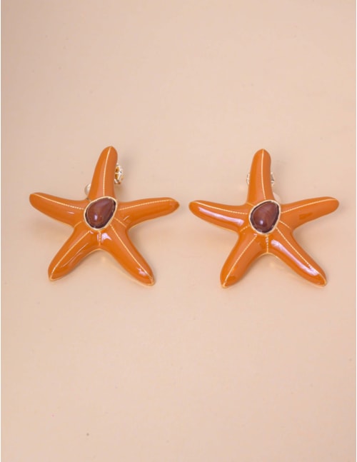 BRINCO ESTRELA LARANJA DOURADO - BR29238VO08