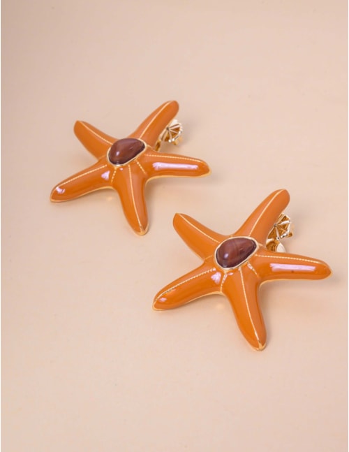 BRINCO ESTRELA LARANJA DOURADO - BR29238VO08