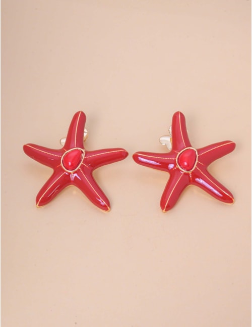 BRINCO ESTRELA VERMELHO DOURADO - BR29238VO05