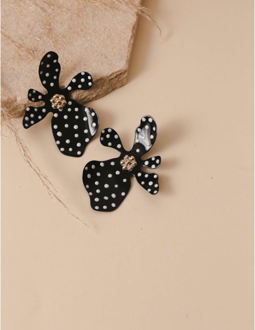 BRINCO FLOR PRETO B2B - BR2268VO01