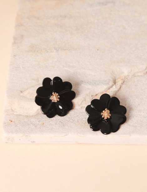 Brinco Flower Preto