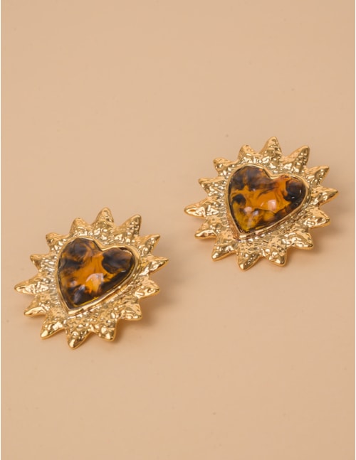 BRINCO OURO CORAÇÃO TARTARUGA - BR29218VO20