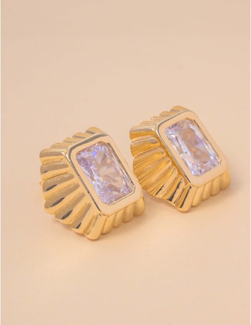 BRINCO OURO CRISTAL QUADRADO - BR29267VO01