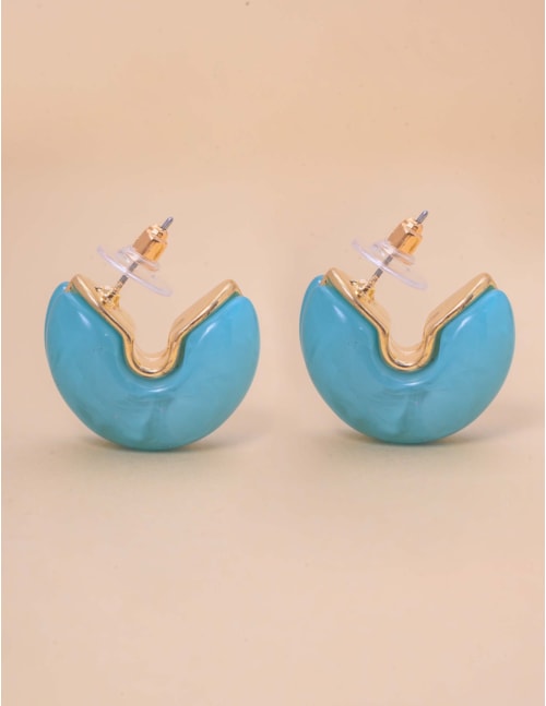 BRINCO OURO RESINA AZUL CELESTE - BR29239VO32