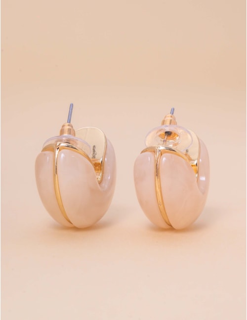 BRINCO OURO RESINA OFF-WHITE - BR29239VO17