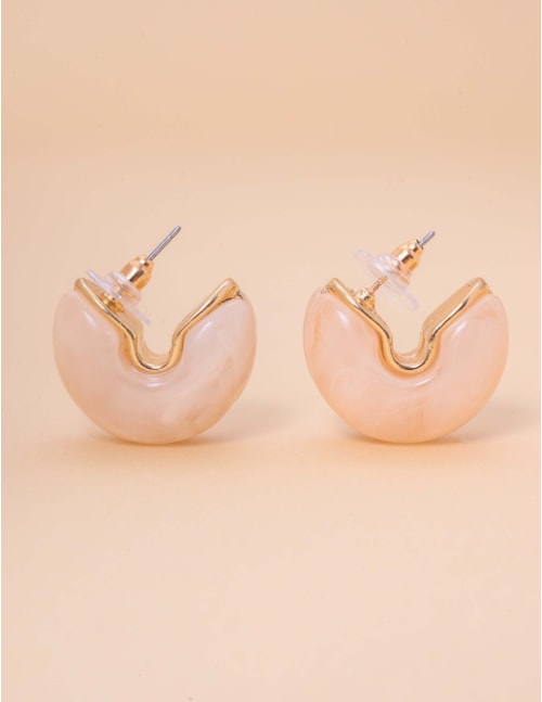 BRINCO OURO RESINA OFF-WHITE - BR29239VO17